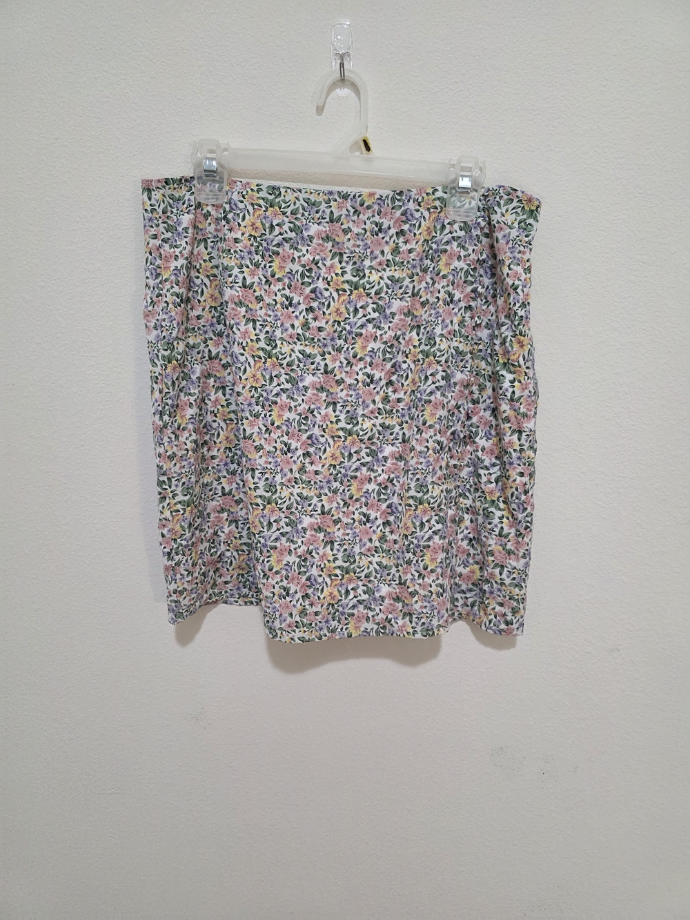 Lulu's Floral Mini Skirt in Pink, Yellow & Green